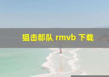 狙击部队 rmvb 下载